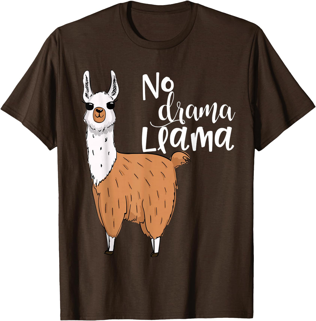 Lama-Kostüm! Lama Pyjama! Kein Drama Lama Llama Costume! Llama Pyjama! No Drama Lama T-Shirt - Brown