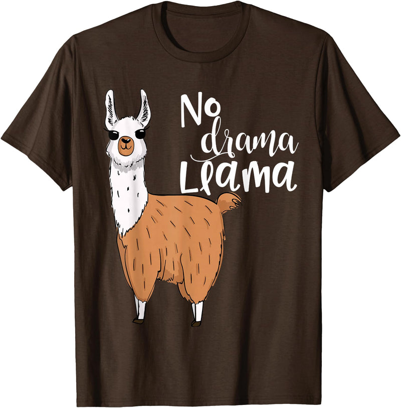 Lama-Kostüm! Lama Pyjama! Kein Drama Lama Llama Costume! Llama Pyjama! No Drama Lama T-Shirt - Brown