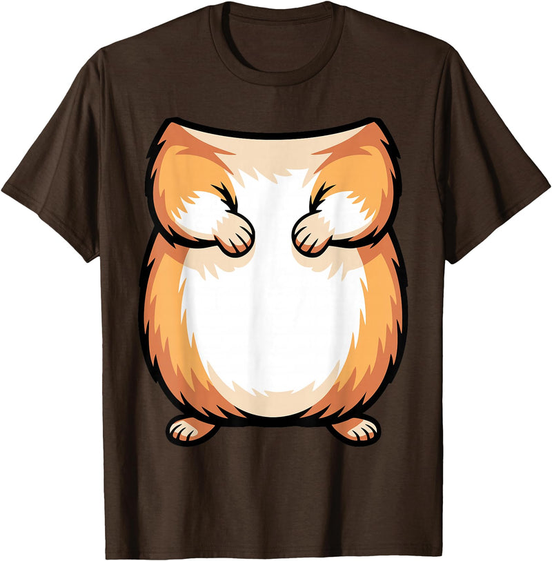 Hamster Shirt Adult Kids Men Women Brown Hamster Costume T-Shirt - Brown