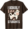 Cow Lover Gift Co. Cow Teacher Lover T-Shirt - Brown