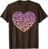 Silhouette Heart Bunny Design for Rabbit Lover Girls Rabbit T-Shirt in Brown