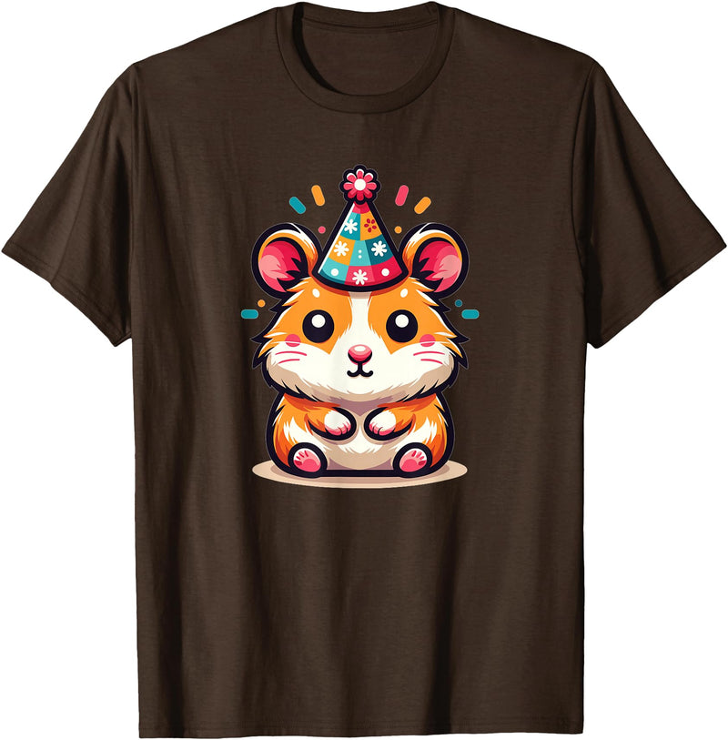 Birthday Hamster for Children Birthday Hamster T-Shirt - Brown