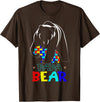 Papa Bear Autism Awareness Month Gifts Autism Dad Papa Bear Autism Awareness Gifts for Autism Dad Support T-Shirt - Brown
