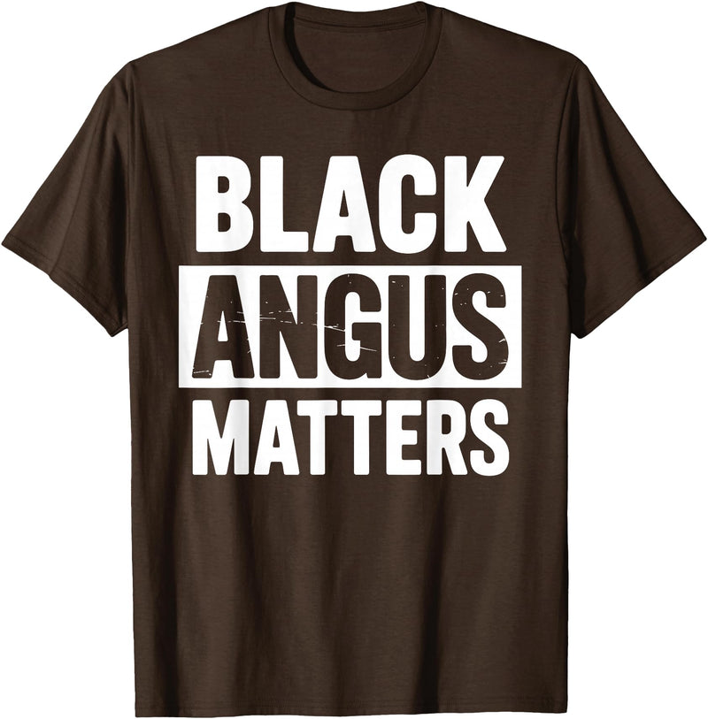 Black Angus Gift Cattle Farm Accessories & Stuff Best Black Angus Art for Men Women Beef Cattle Rancher T-Shirt - Brown