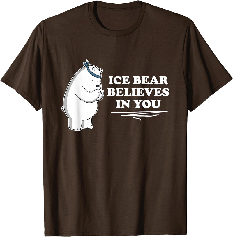 Mens Ice Bear Shirt Mens Ice Bear Tshirt Animal Gift Tee T-Shirt - Brown