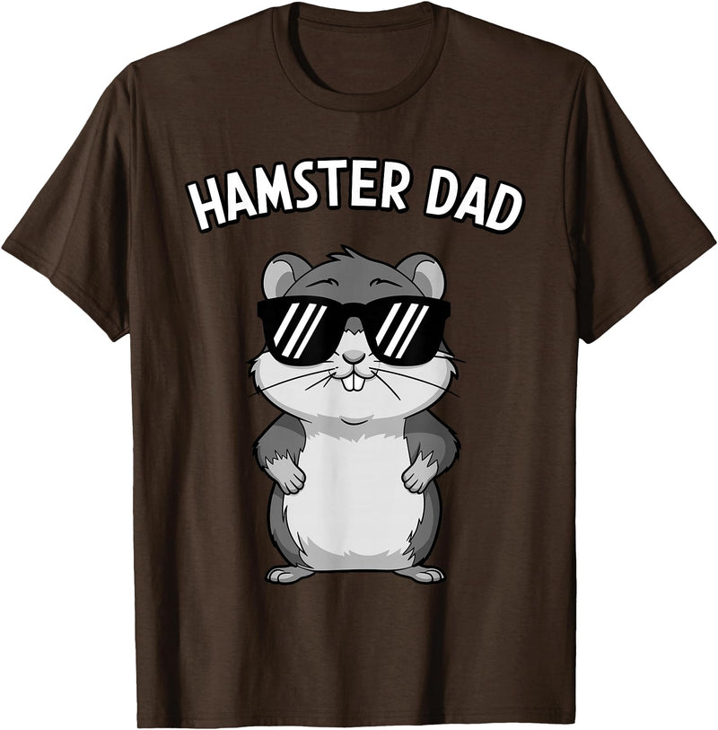 Funny Hamster Design for Men Dad Boys Animal Hamster Lover T-Shirt - Brown