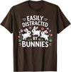 Bunny Design for Men Women Kids Rabbit Hare Bunny Lover T-Shirt in Brown