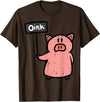 Pig Lover Shirts For Men Women Kids Pig Oink Sign Funny Hog Swine Farm Animal Men Women Kids T-Shirt - Brown