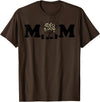 Highland Cattle Corner Messy Bun Life Hair Glasses highland cow mom T-Shirt - Brown