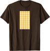 Buffalo Plaid and Checkered Squares Yellow Checkered Square Buffalo Plaid T-Shirt - Brown