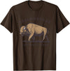 Yellowstone National Park Bison Clothing Co Yellowstone National Park Wyoming Buffalo Bison T-Shirt - Brown