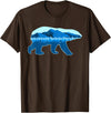 Save the Polar Bear Lovers Designs Polar Bear Print Landscape - Save the Polar Bear T-Shirt - Brown