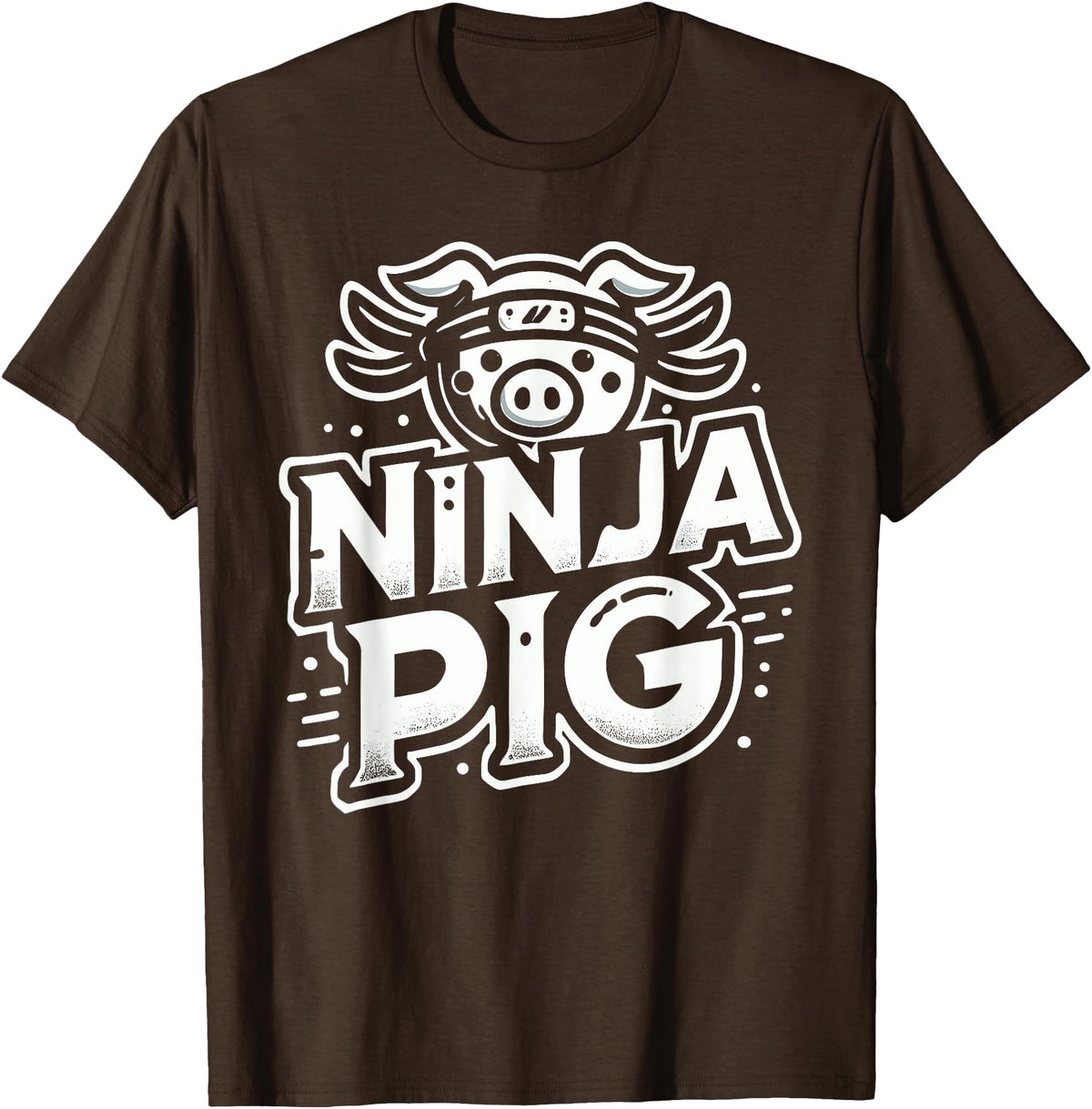 PIG Designs By ShirtZilla Ninja PIG T-Shirt PIG Ninja T-Shirt - Brown