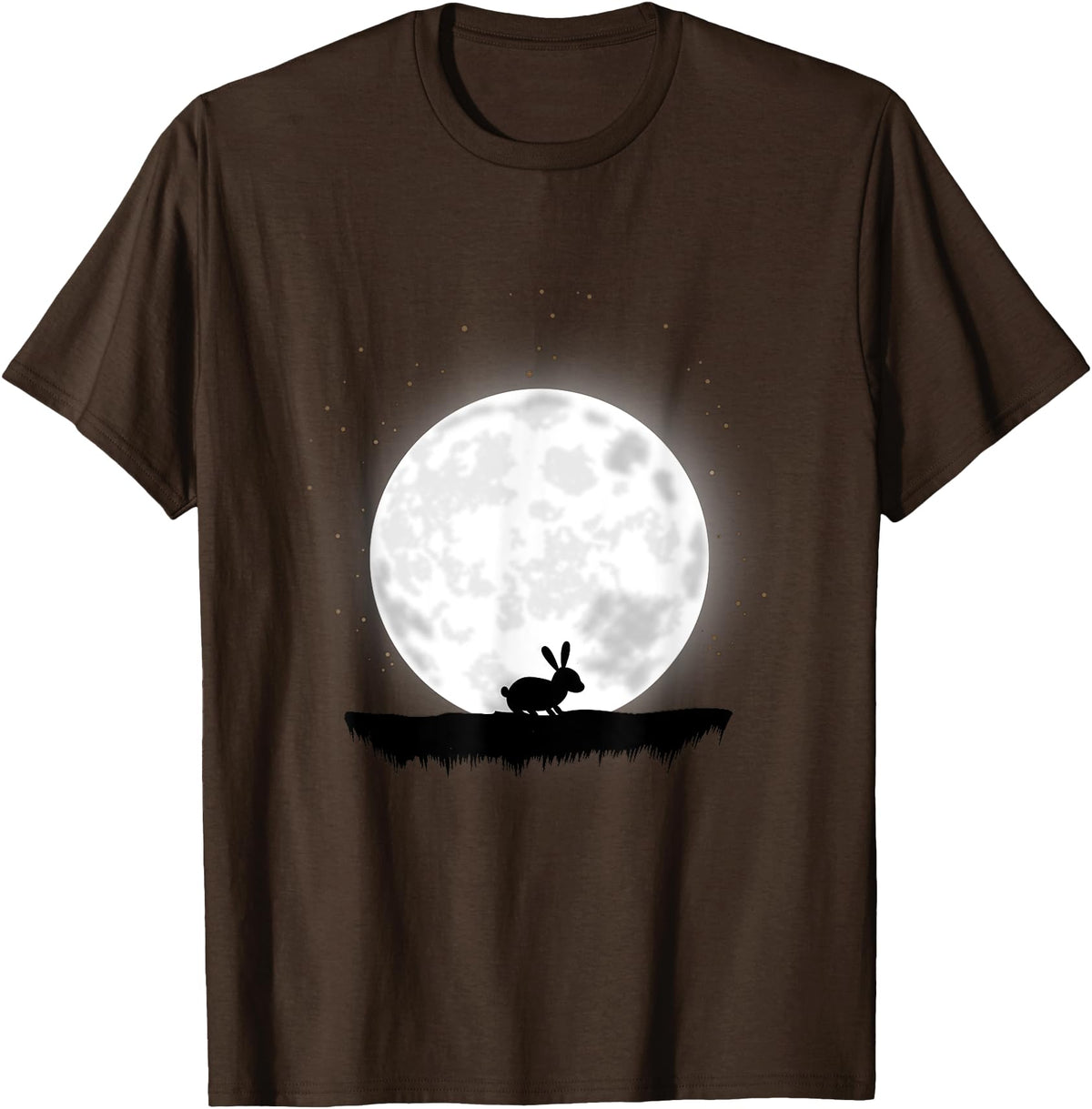 Rabbit in Moon and Moonlight T-Shirt in Brown