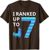 I Ranked Up to 7 Birthday Video Game Llama Piñata Birthday T-Shirt - Brown