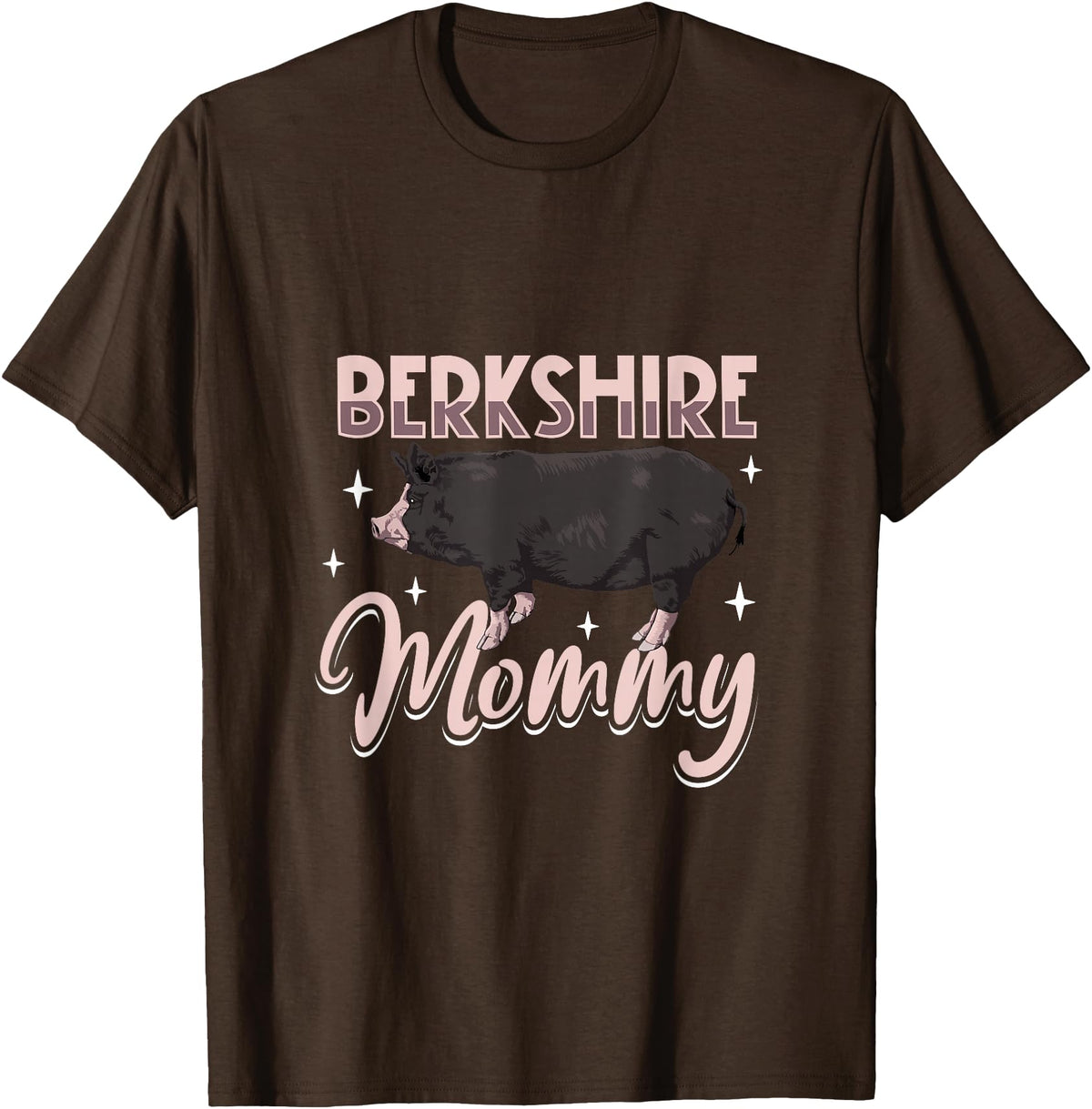Creative Berkshire Pig designs Berkshire Pig Mommy T-Shirt - Brown