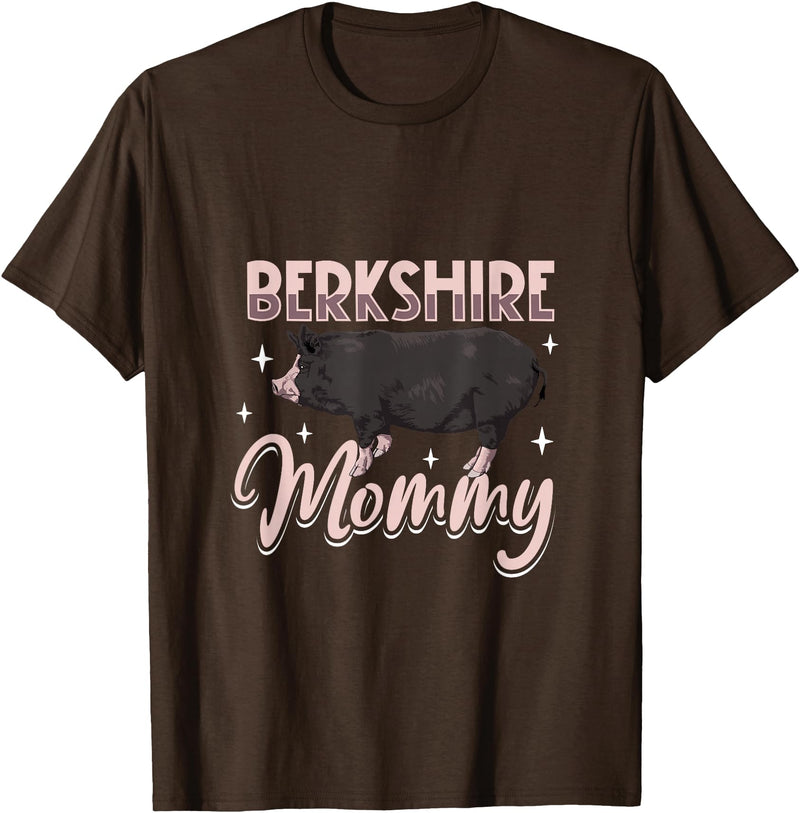 Creative Berkshire Pig designs Berkshire Pig Mommy T-Shirt - Brown
