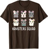 Funny Hamster Shirt Hamsters Squad Girls Boys Hamster Lover T-Shirt - Brown