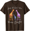 Cartba Giraffe Co. Giraffe Lover Cute T-Shirt - Brown