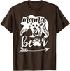 Women Floral Mama Bear TShirt Mama Bear Mom Women Floral Mama Bear Mom Bear Mommy Bear Floral Mama Bear T-Shirt - Brown