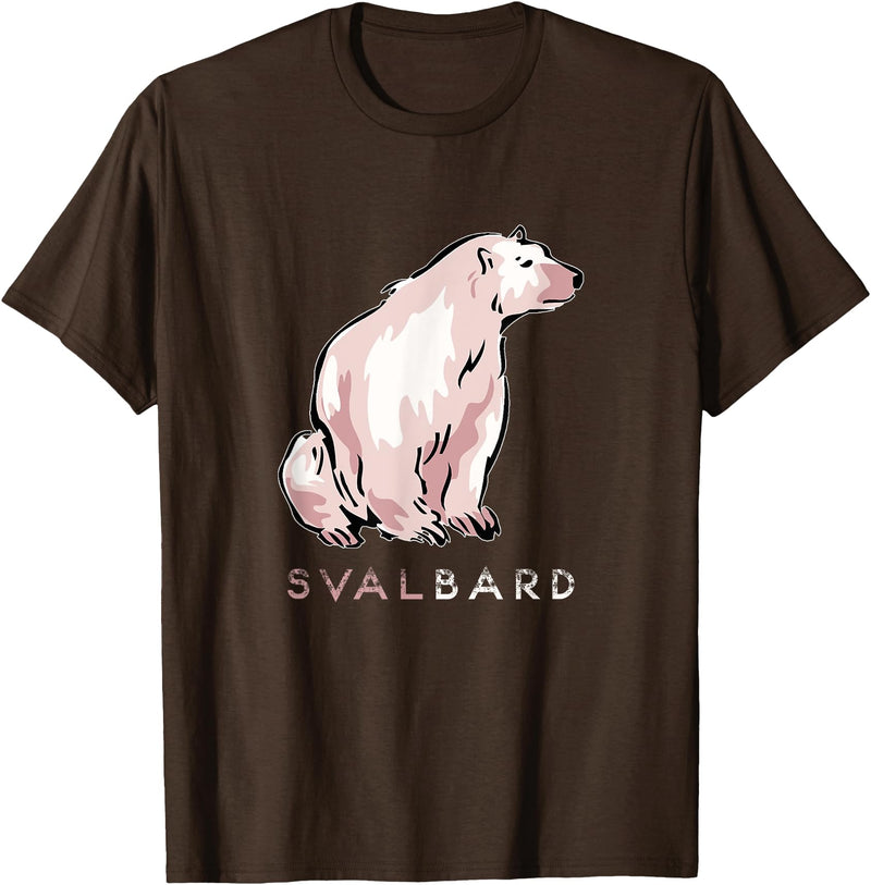 Camelot71 Svalbard The Polar Bear Arctic Circle Norway T-Shirt - Brown