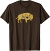 I Love Wild Buffaloes Gift Company I Love Buffaloes Golden Buffalo Bison Lover Gift Ideas T-Shirt - Brown