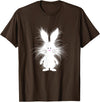 Cute and Silly Frazzled Easter Rabbit Bunny T-Shirt in Brown
