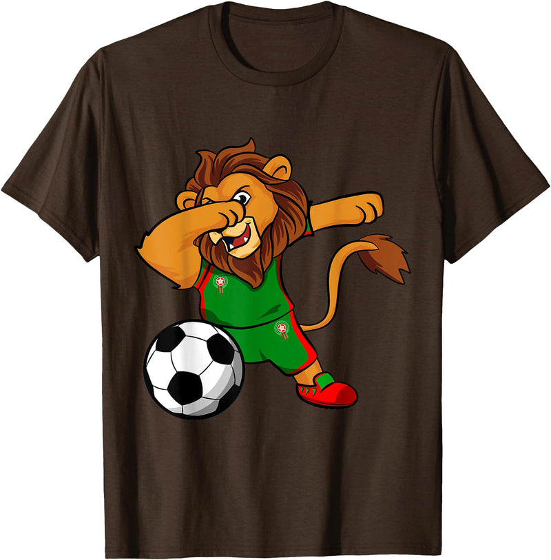 Lovers Maroc Berber culture Morocco Royal Lion for moroccan football lovers T-Shirt - Brown