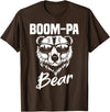 Boom-Pa Bear Funny Gifts Apparel Boom-Pa Bear Wearing Cool Sunglasses Fathers Day Gift T-Shirt - Brown