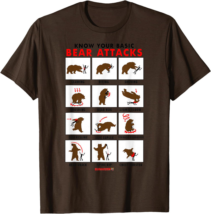 Bearmageddon Basic Bear Attacks Shirt T-Shirt - Brown