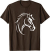 Horse Designs. Horse Equestrian Riding Graphic T-Shirt - Brown