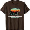 Retro Vintage WA Summer Camping & Hiking Souvenir Woodland Park Zoo Washington Tourist T-Shirt - Brown