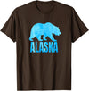 Wild Animal Alaska State Animal Polar Bear Ice Souvenir T-Shirt - Brown