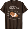 Guinea Pig Lover Cavy Owner Accessories Clothes Anatomy Of A Guinea Pig Cavy Lover Owner Stuff Piggy Peeg T-Shirt - Brown