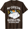 Guinea Pig Shirts For Men Women Kids Gift My Official Guinea Pig Sleeping Shirt Cavy Women Kids Men T-Shirt - Brown