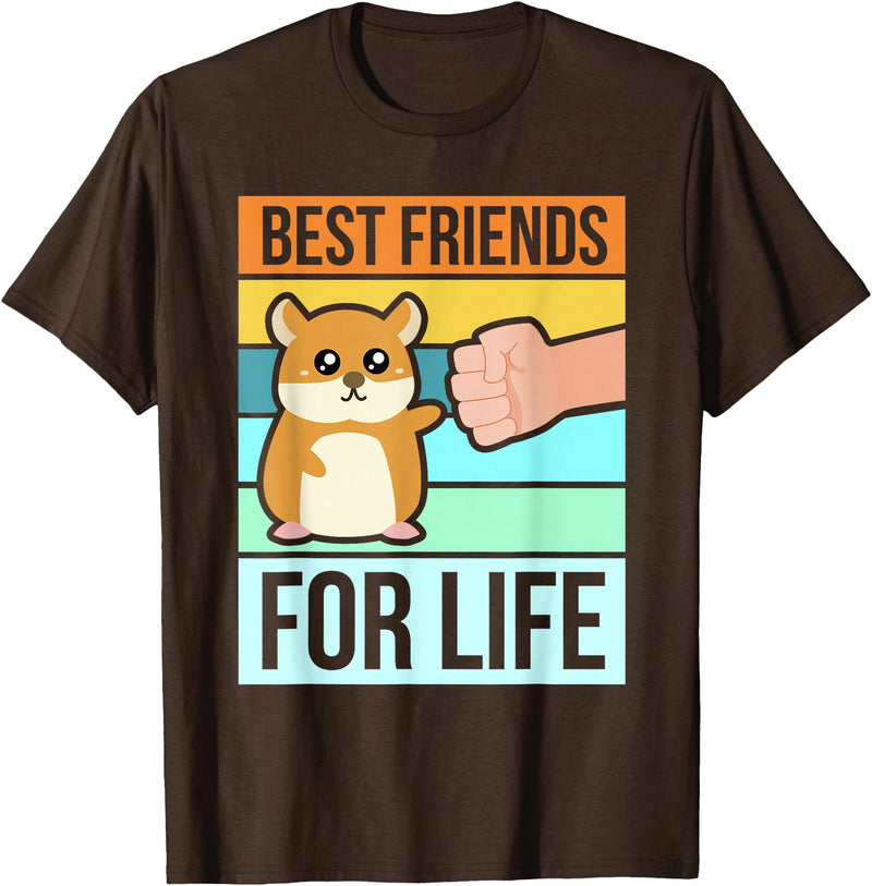 Funny Cute Hamster Gifts Face T-Shirt Best Friends T-Shirt - Brown