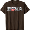 ETHRLO cow im one birthday decorations Shirts Nana Cow Print Cowboy Animal Pattern Farmer Cow Nana T-Shirt - Brown