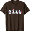 Polar Bear Lover Patriotic Veterans Day Costume Funny Polar Bear American USA Flag 250 Years 4th of July T-Shirt - Brown