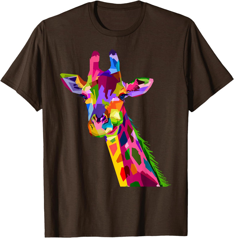 Cool Animal Shirts Giraffe t shirt; Love Animal t shirt; Love Giraffe t shirt T-Shirt - Brown
