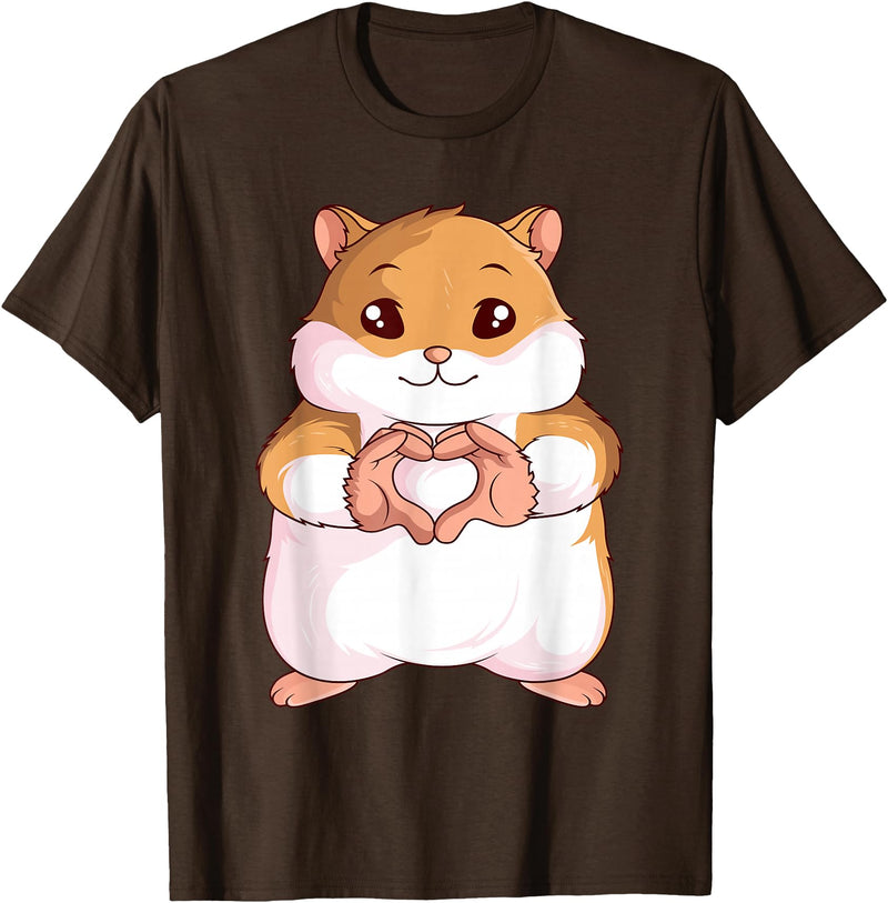Hamster Lovers Girls Ladies T-Shirt - Brown