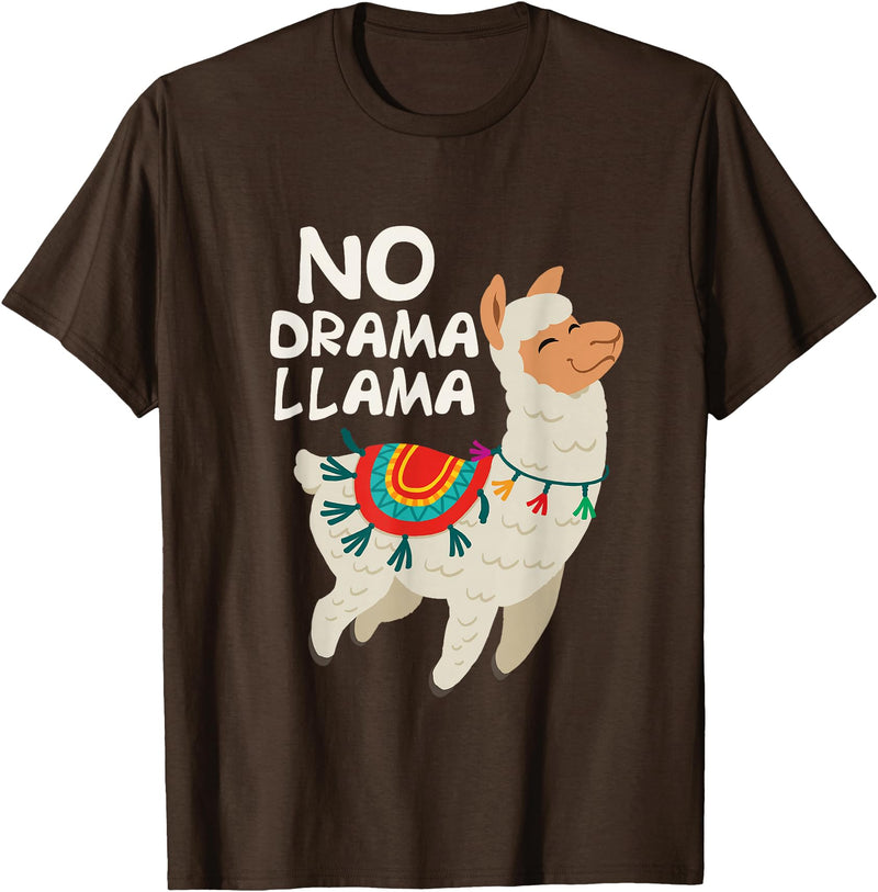 Give Me My No Drama Llama Co No Drama Llama Funny Lama T-Shirt - Brown