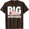 Pig Gift Pig Lover Stuff & Pig Novelty Accessories Cute Pig Whisperer Design For Men Women Farmer Pig Lovers T-Shirt - Brown