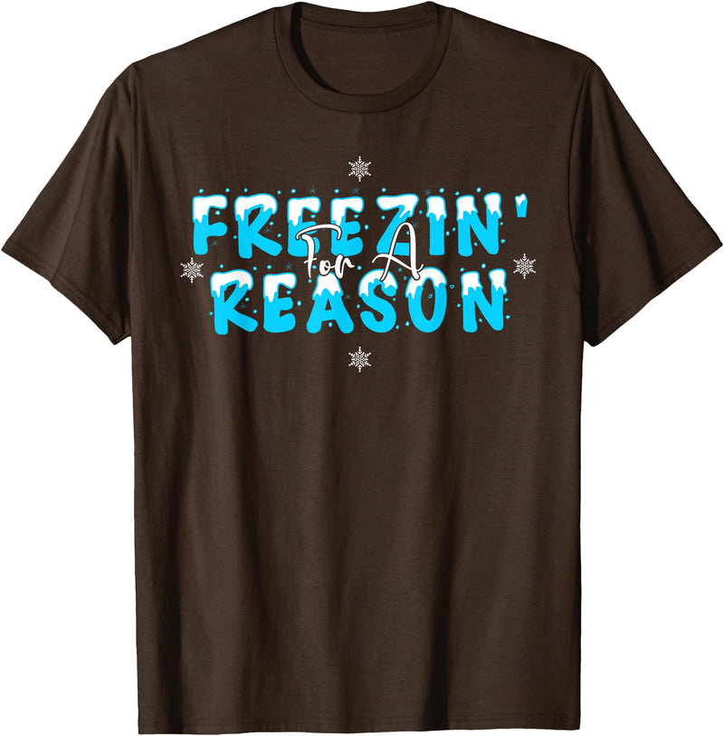Polar Bear Plunge Ice Swimming Co Polar Bear Plunge 2022 Costume Ice Swimming Freezin Reason T-Shirt - Brown