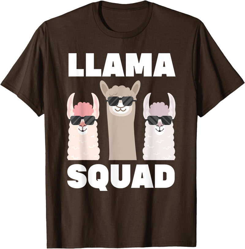 Funny Llama Gift Llama Lover Accessories & Stuff Funny Llama Design For Men Women Llama Alpaca Farm Animal T-Shirt - Brown