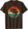 Fishing Accessories & Clothing Gifts Women Men Fish Retro Style Vintage T-Shirt - Brown