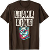 Llama Alpaca Lover Gifts Llama King Llamas Animal Lover T-Shirt - Brown
