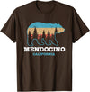 Vintage Mendocino California Souvenirs & Gifts Mendocino Vintage California Grizzly Bear Nature Souvenir T-Shirt - Brown
