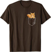 Cute Maine Coon Cat Mom Gifts T Shirts & Hoodies Funny Mens Womens Pocket Orange Maine Coon Cat Lover Owner T-Shirt - Brown