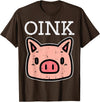 Pig Lover Shirts For Men Women Kids Oink Pig Face Cute Hog Head Girls Boys Kids Toddler Women T-Shirt - Brown