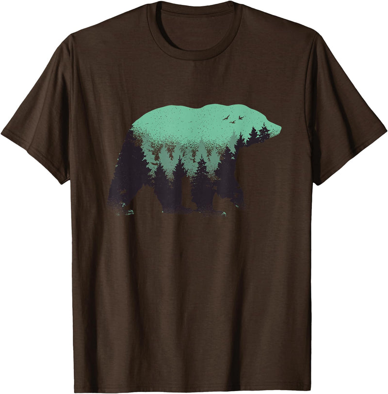 Grizzly Bear - Outdoor Apparel Bear Forest Nature Grizzly Hiking Outdoor Hunting Gift T-Shirt - Brown